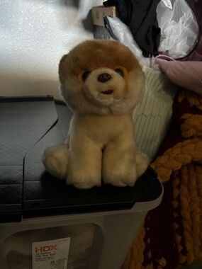 Plush Dog Toy - Cream and Brown Soft Puppy